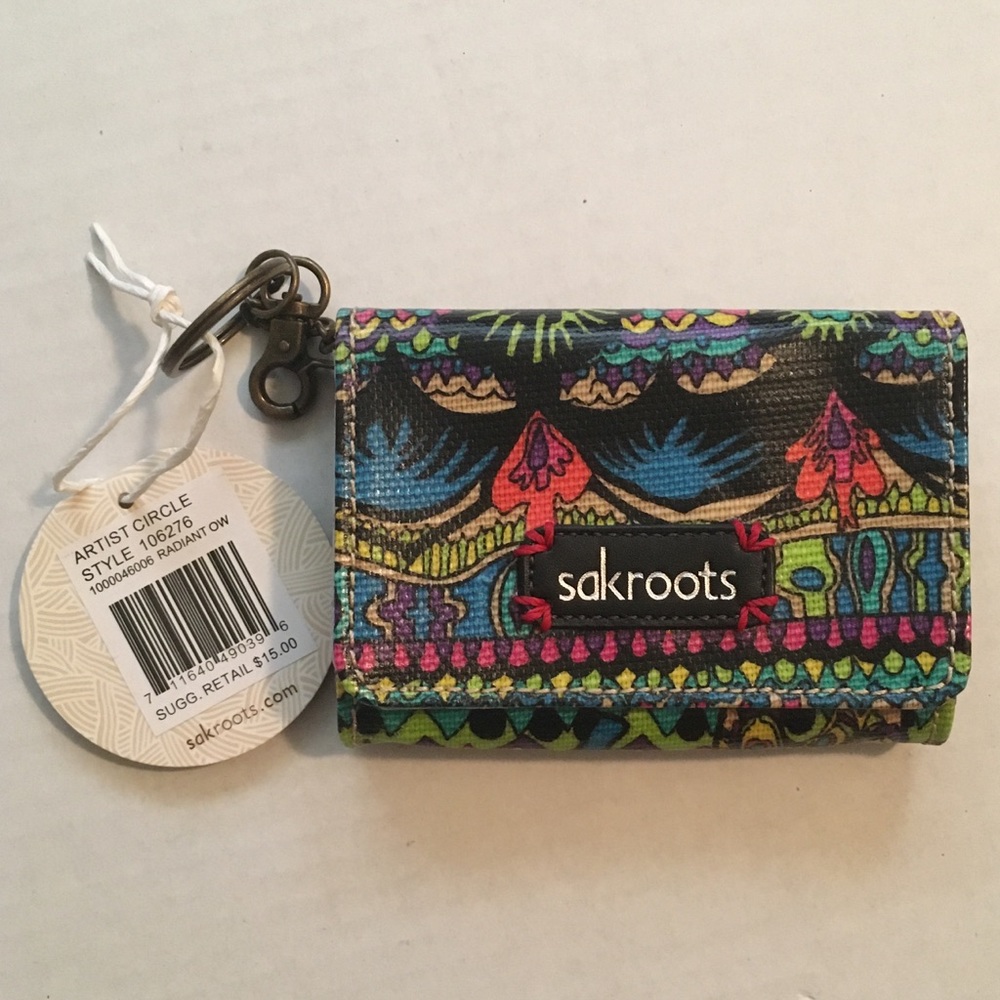 Sakroots coin purse keychain ID case